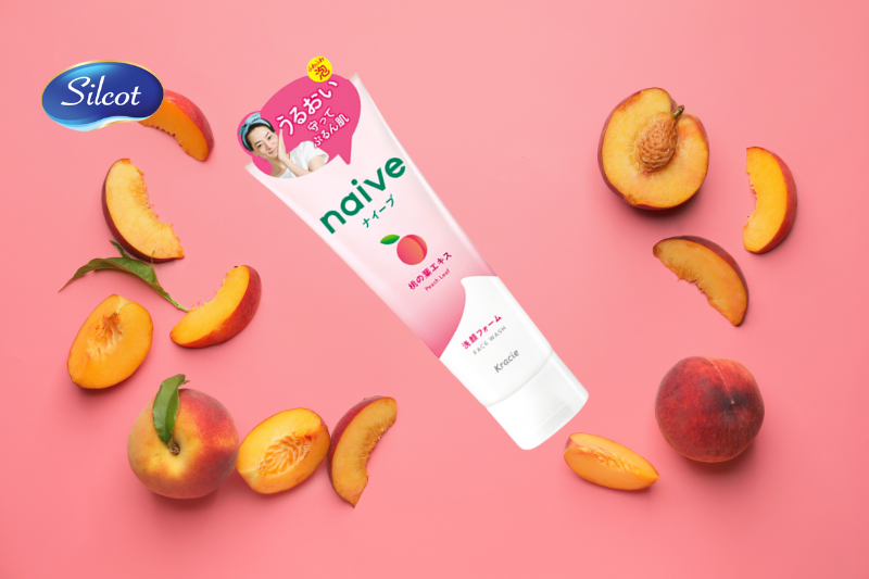 Sữa Rửa Mặt Tẩy Trang Kracie Naive Make Up Removal Face Wash Peach Leaf 200G