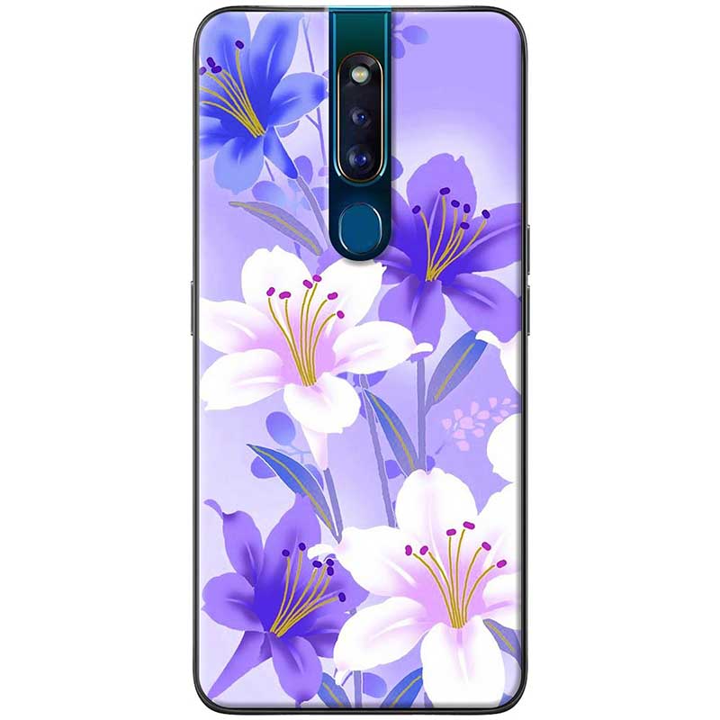 Ốp lưng dành cho Oppo F11 Pro mẫu Hoa tím trắng