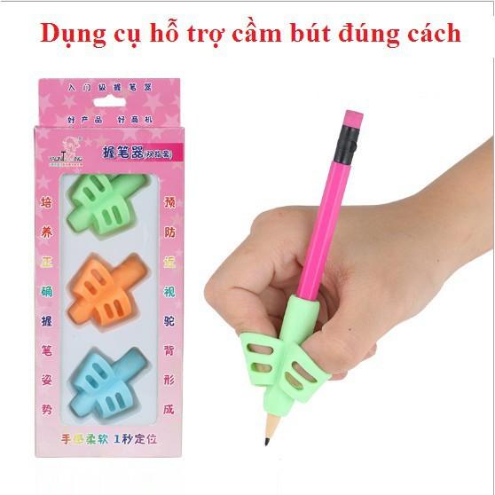 Set 3 dụng cụ silicon hỗ trợ cầm bút đúng cách cho trẻ