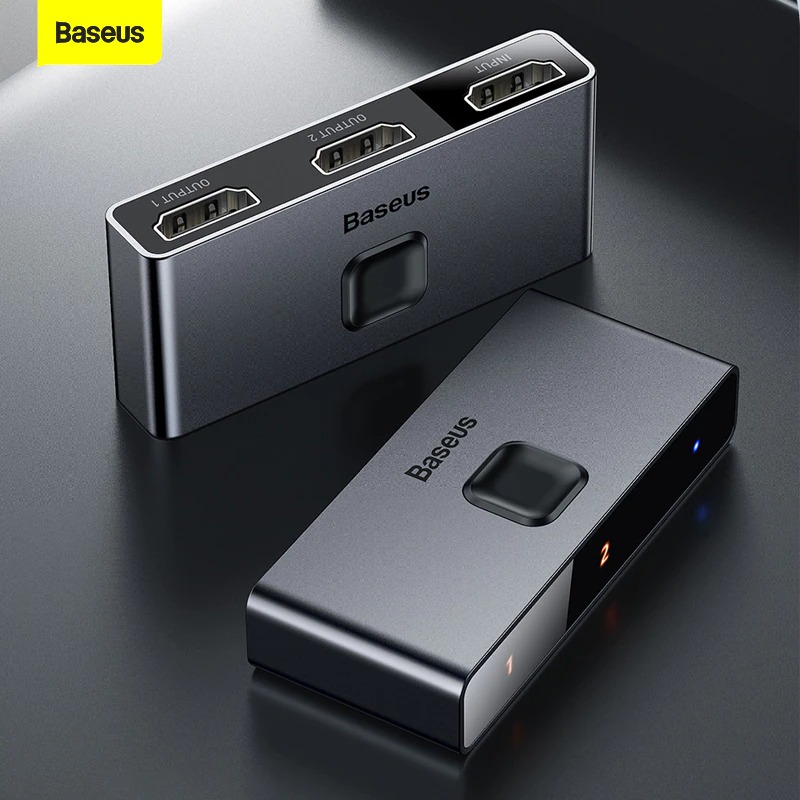 Thiết bị chia cổng HDMI 2 chiều Baseus Matrix HDMI Splitter - Hàng Chính Hãng