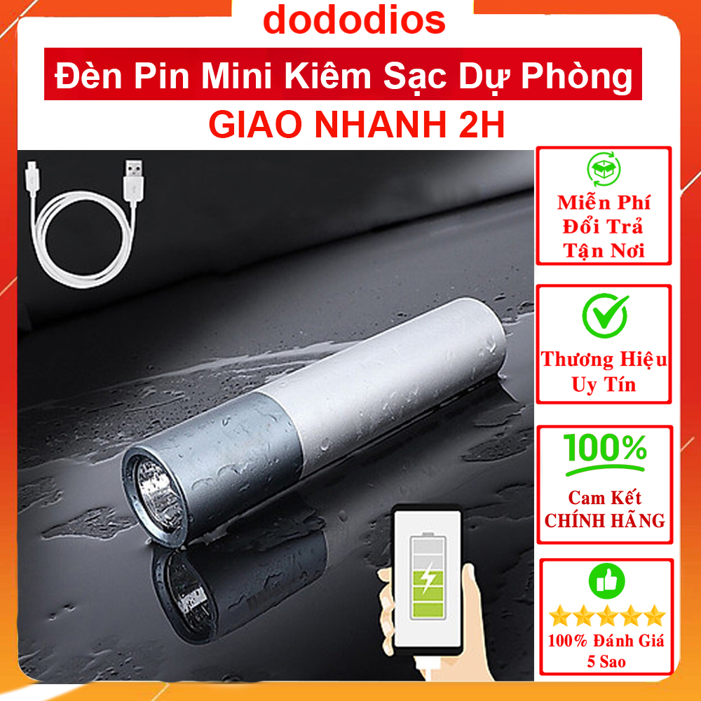 Đèn Pin Mini Siêu Sáng Kiêm Sạc Dự Phòng Khi Khẩn Cấp SCR03 - Chính Hãng dododios