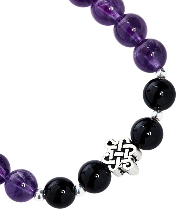 Vòng Đá Thạch Anh Tím Phối Charm Ngọc Quý Gemstones VT33