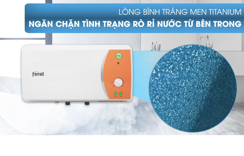 Bình nước nóng Ferroli Verdi DE30L, 3 cống suất, hiển thị nhiệt độ, có chống giật, 2500W - Hàng chính hãng