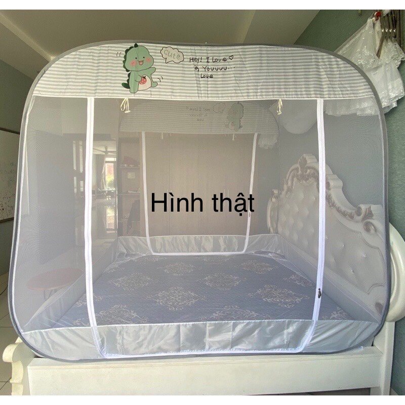 Màn Chụp Đỉnh Vuông Cao Cấp Mộc Miên - Kích Thước 1,6mx2m