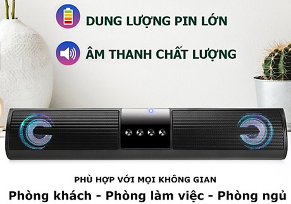 Loa Bluetooth A2 dài ,thiết kế đèn Led , âm thanh trong trẻo , đẹp mắt