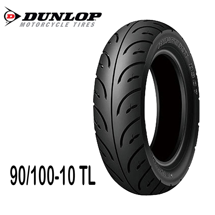 Vỏ xe Dunlop 90/100-10 D307 xuất xứ: Indo