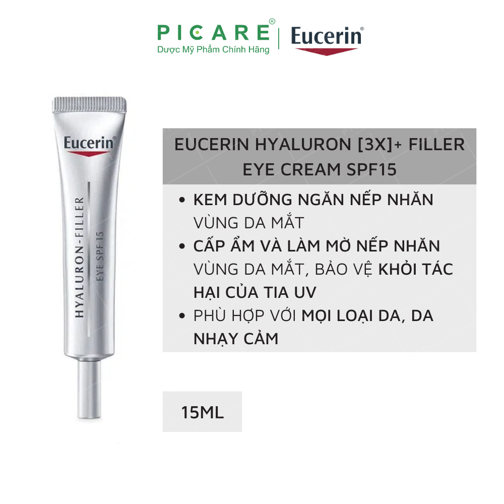 Kem Ngăn Ngừa Lão Hóa Da Vùng Mắt Eucerin Hyaluron - Filler Eye 15Ml