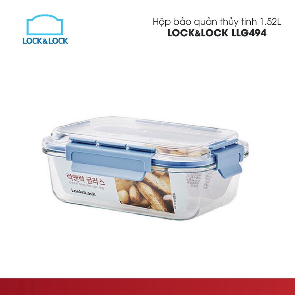Hộp thủy tinh chịu nhiệt nắp nhựa Tritan Lock&Lock LLG491 - 370ml, LLG492 - 640ml, LLG493 - 1.05L, LLG494 - 1.52L