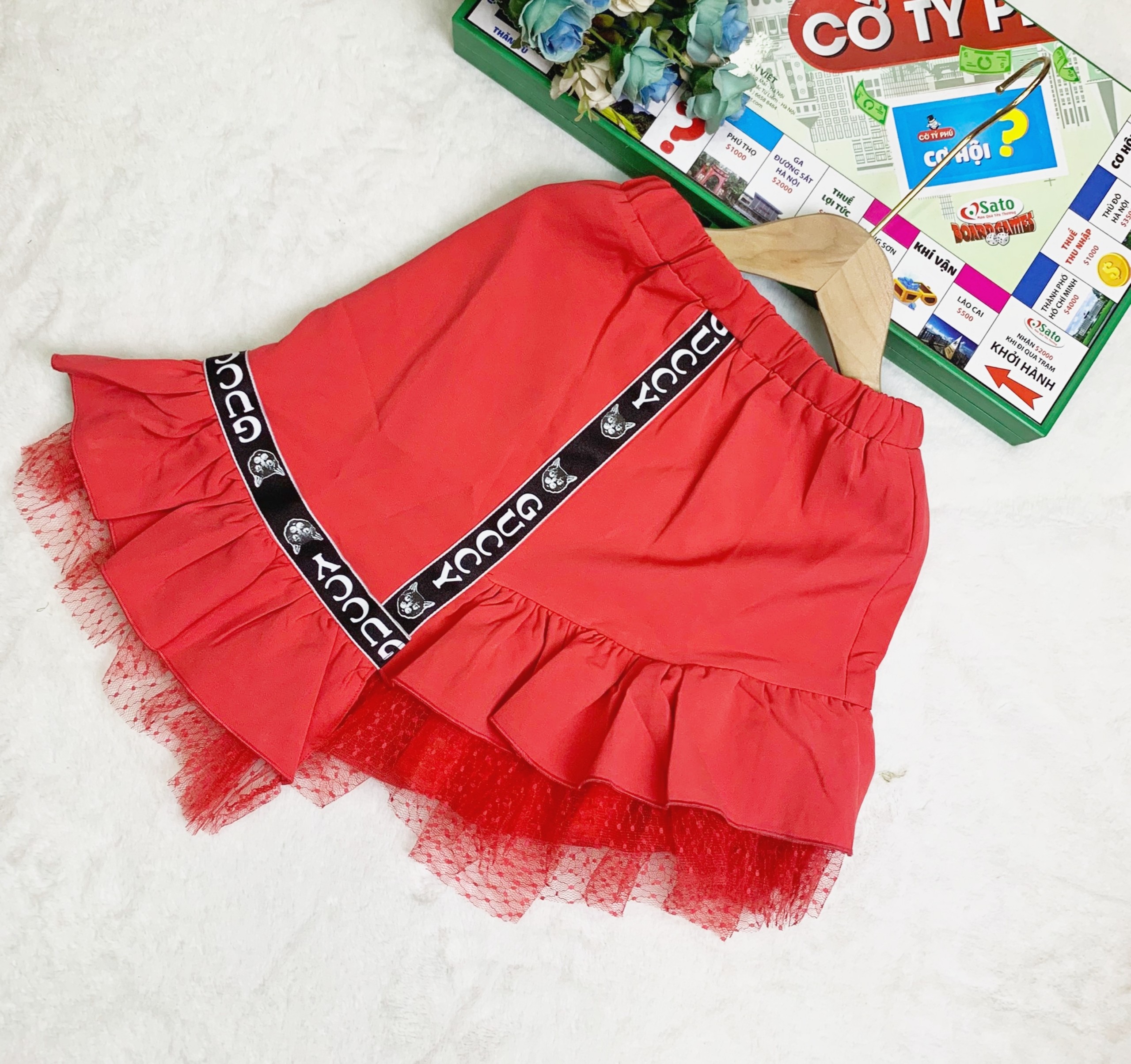 Chân váy bèo phối ren 15-25kg