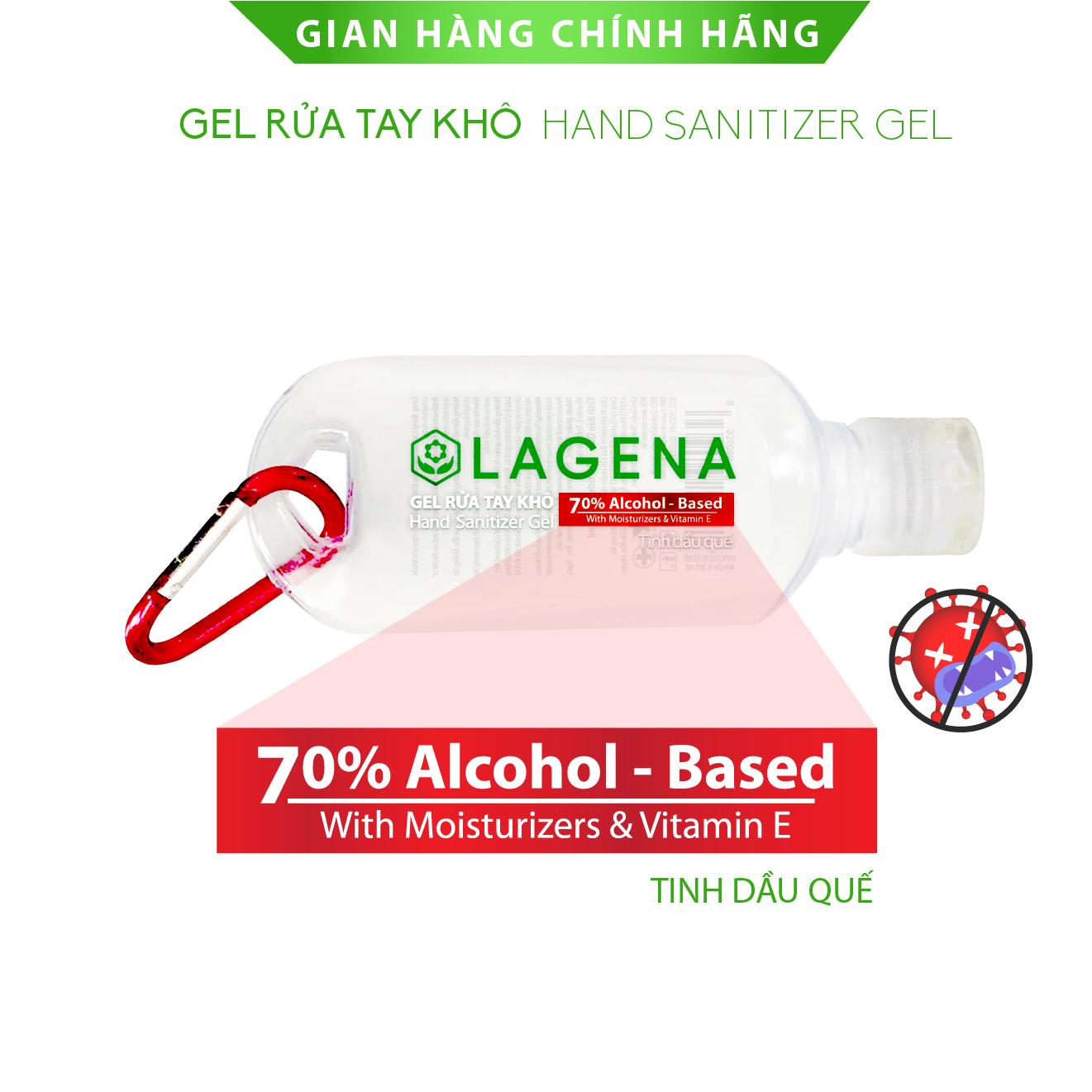 Gel Rửa Tay Khô Lagena 50ml - móc khóa tiện lợi