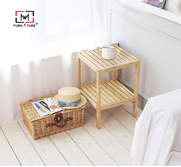 KỆ GỖ 2 TẦNG MÀU GỖ TỰ NHIÊN - 2F NATURAL SHELF