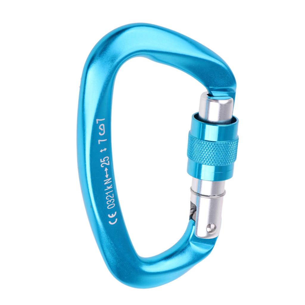 Outdoor Aluminum Alloy Rock Climbing Hiking Screw Locking Carabiner