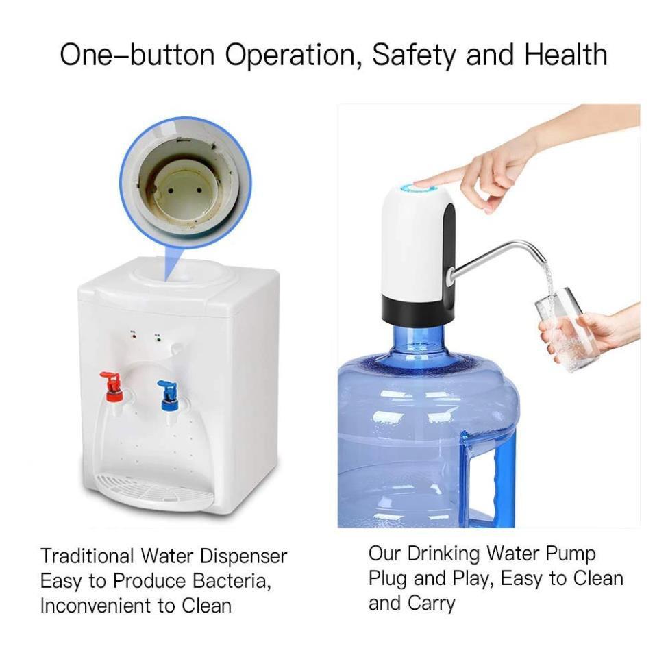 Vòi bơm nước uống tự động cho bình chai đóng sẵn thông minh máy hút mini tích điện sạc cổng usb