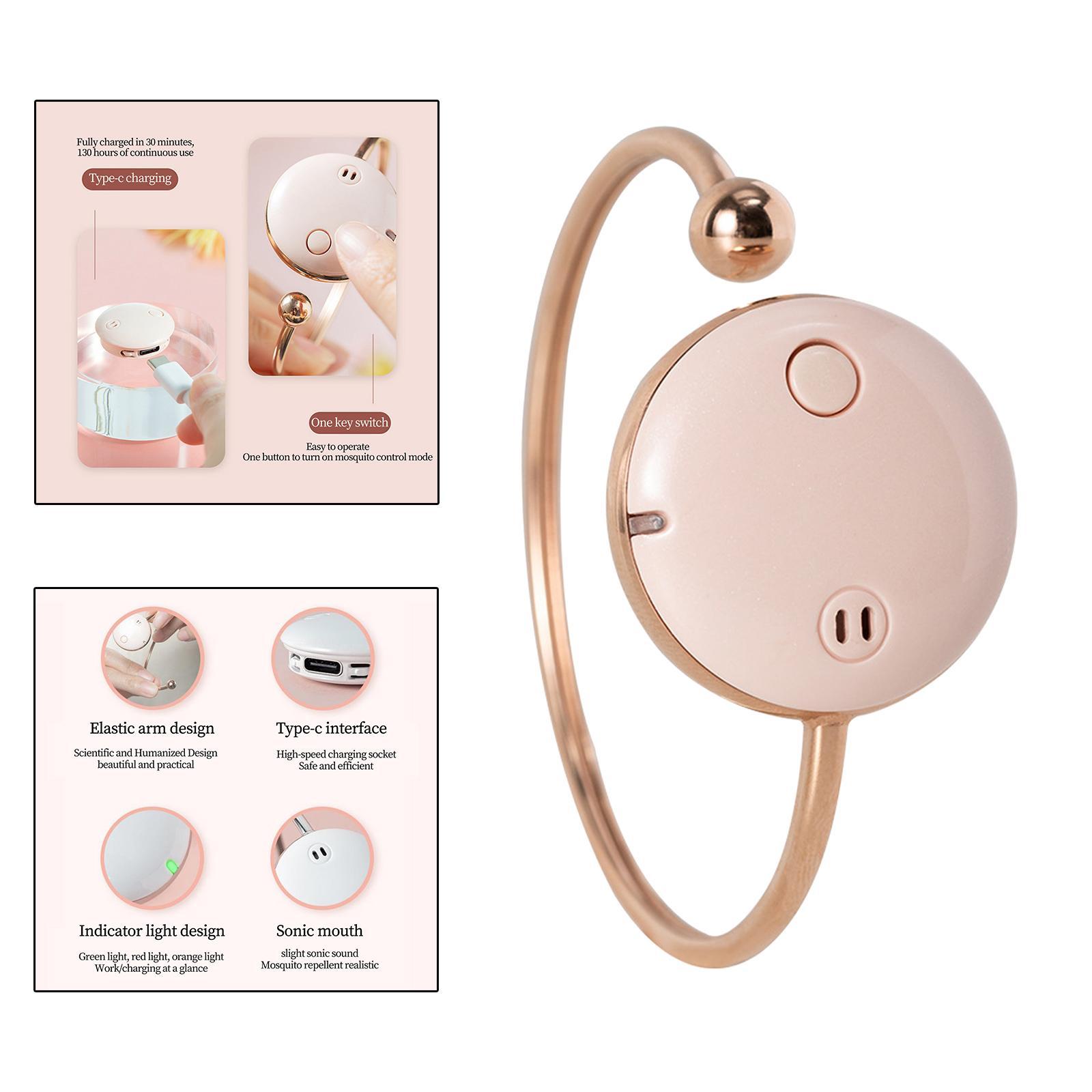 Bracelet USB Rechargeable for Backpacking Pink