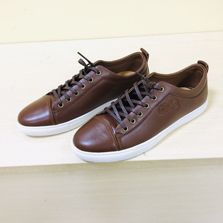 Giày thể thao nam da bò thật nguyên tấm, đế cao su - Giầy Sneaker nam cao cấp