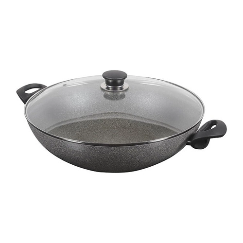 BALLARINI - Chảo Wok nhôm chống dính nắp kính Ferrara - 36cm - Hàng Chính Hãng