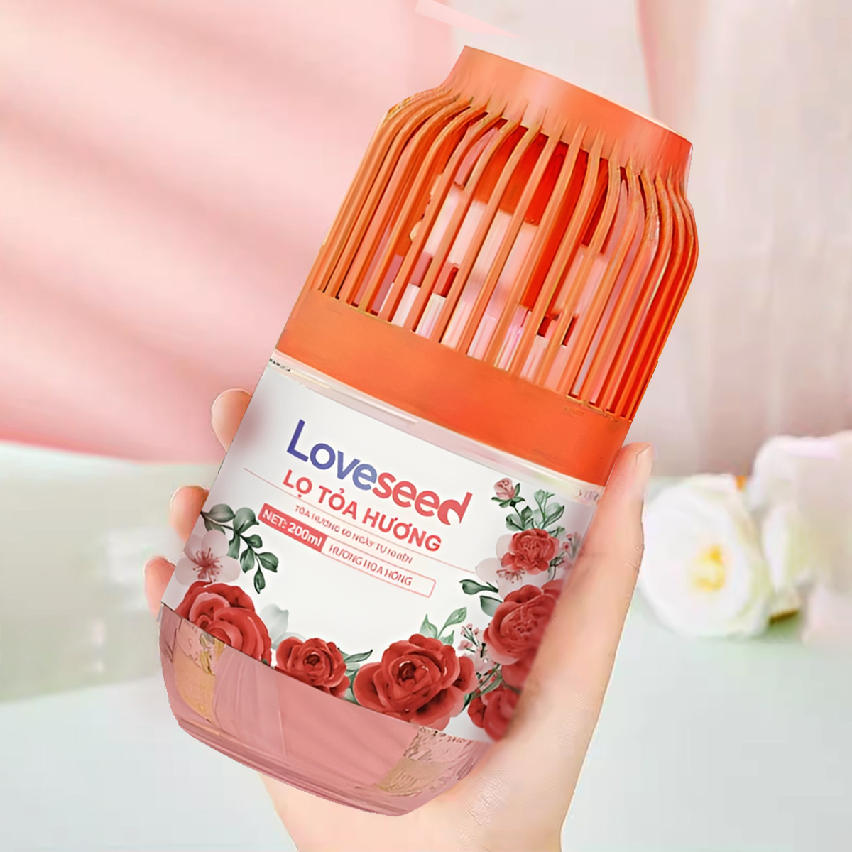 Lọ tỏa hương Loveseed hương thơm tự nhiên dễ chịu khử mùi sáp thơm phòng thế hệ mới 60 ngày - Dung tích 200ml