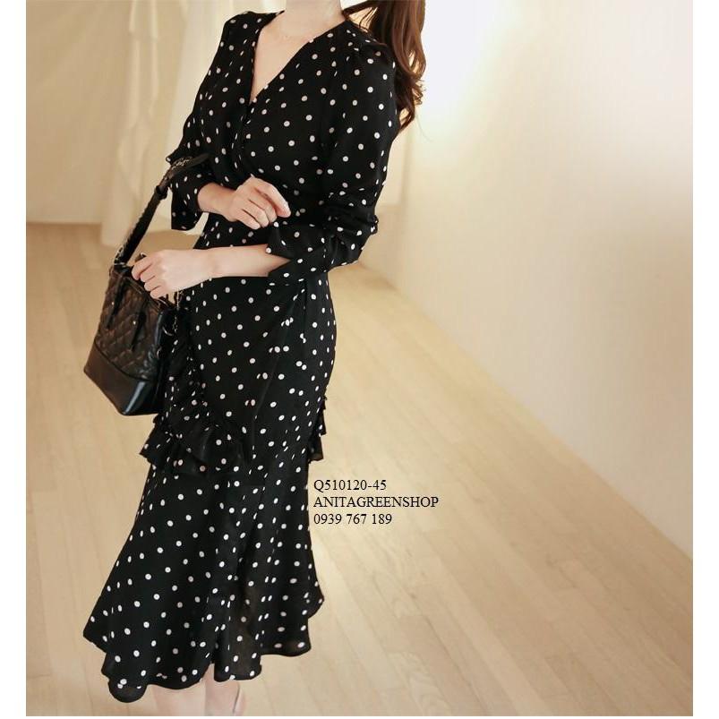 Q510120 ĐẦM SUÔNG ĐẮP CHÉO CHẤM BI