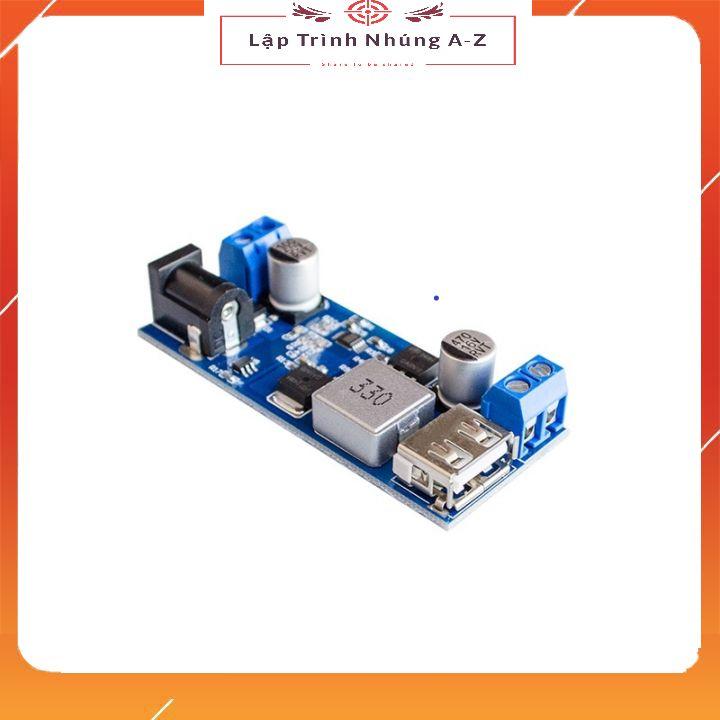 [Lập Trình Nhúng A-Z][G20] Module Hạ Áp LM2596S Từ 24V / 12V Xuống 5V 5A Cổng USB