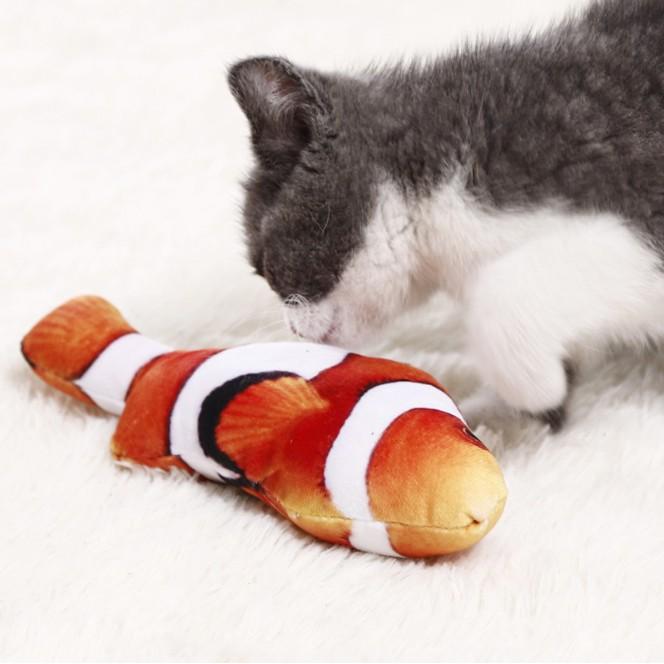 Đồ chơi mèo: cá nhồi bông catnip
