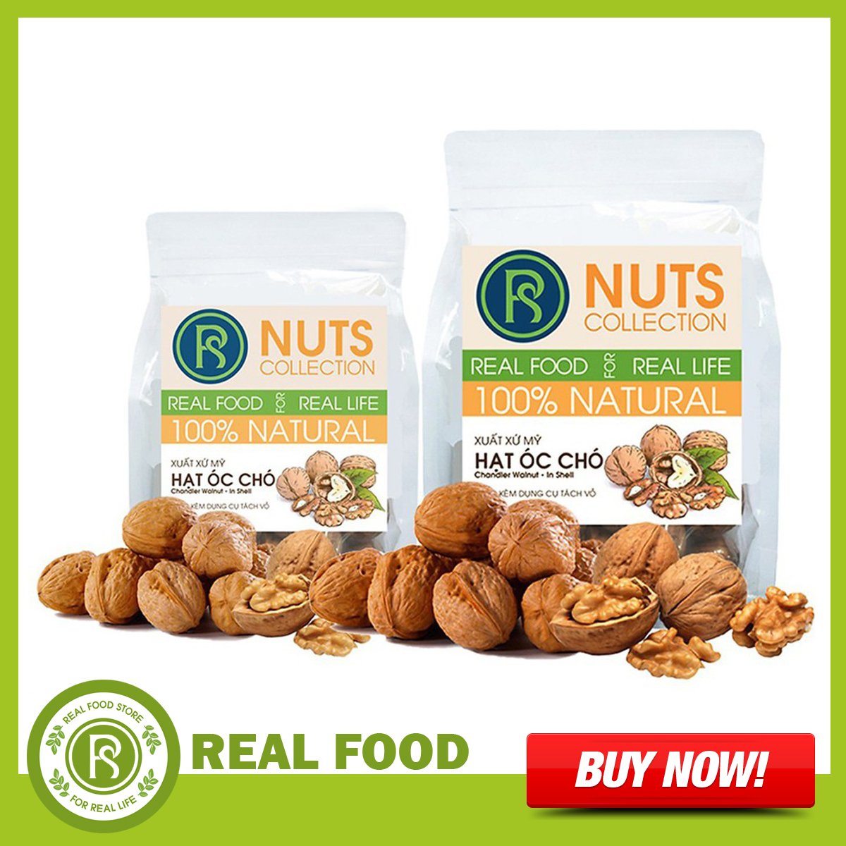 Hạt Óc Chó Real Food Store túi 250g