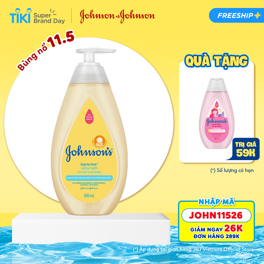 Sữa tắm gội toàn thân Johnson's Baby (500ml)