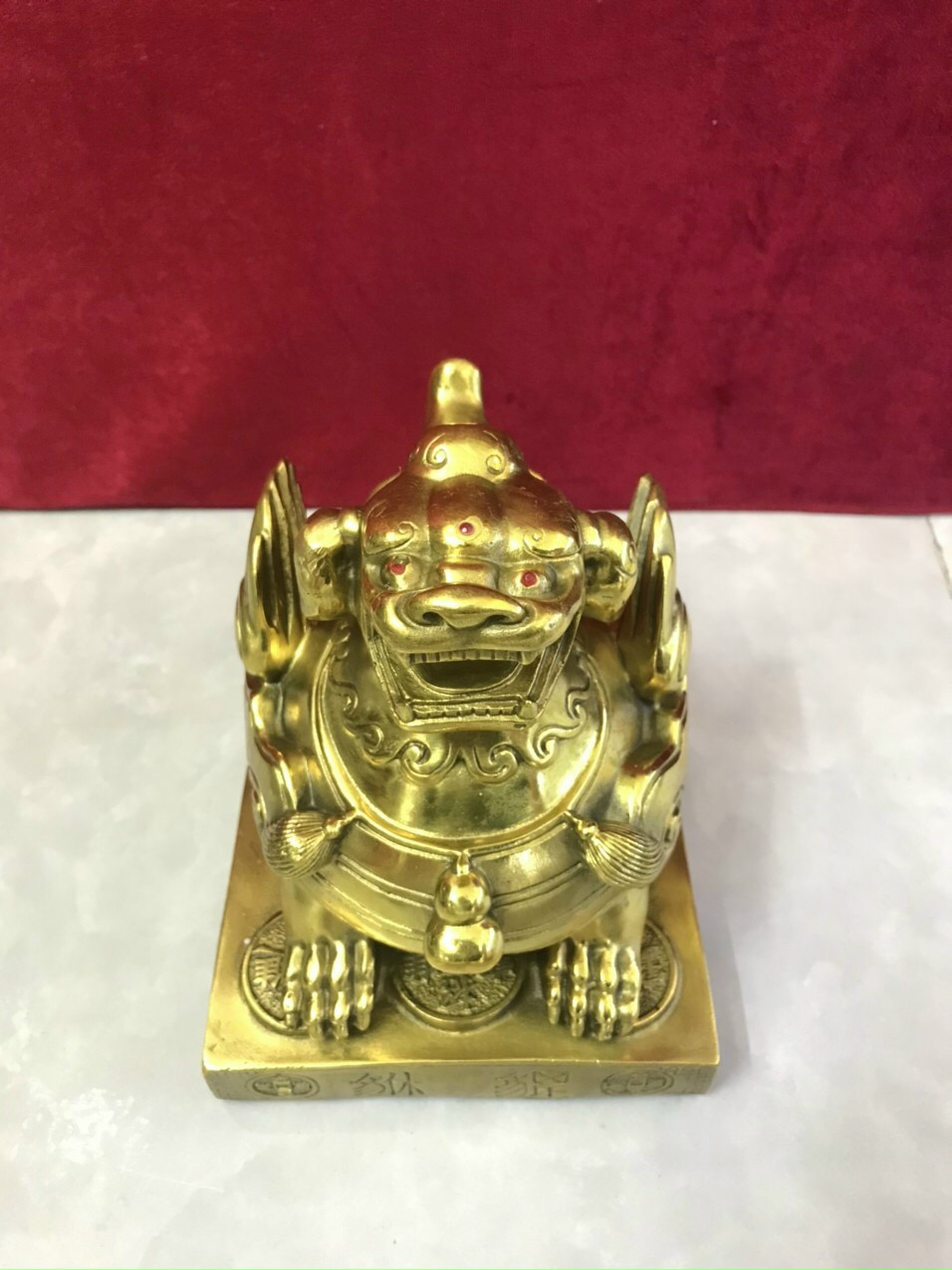 Vật phẩm phong thủy - Tỳ hưu bệ (kt 18x15x14cm)