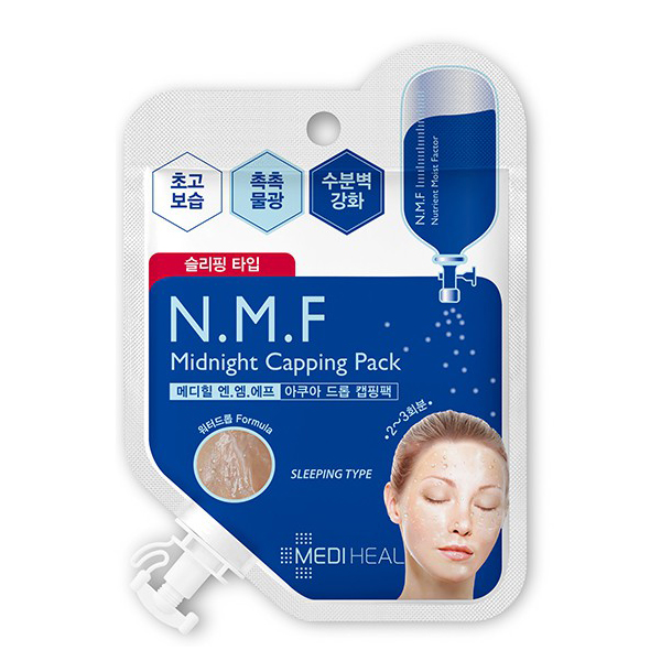 Combo 5 Mặt nạ ngủ cấp nước dưỡng ẩm sâu Mediheal N.M.F Midnight Capping Pack 15ml x5