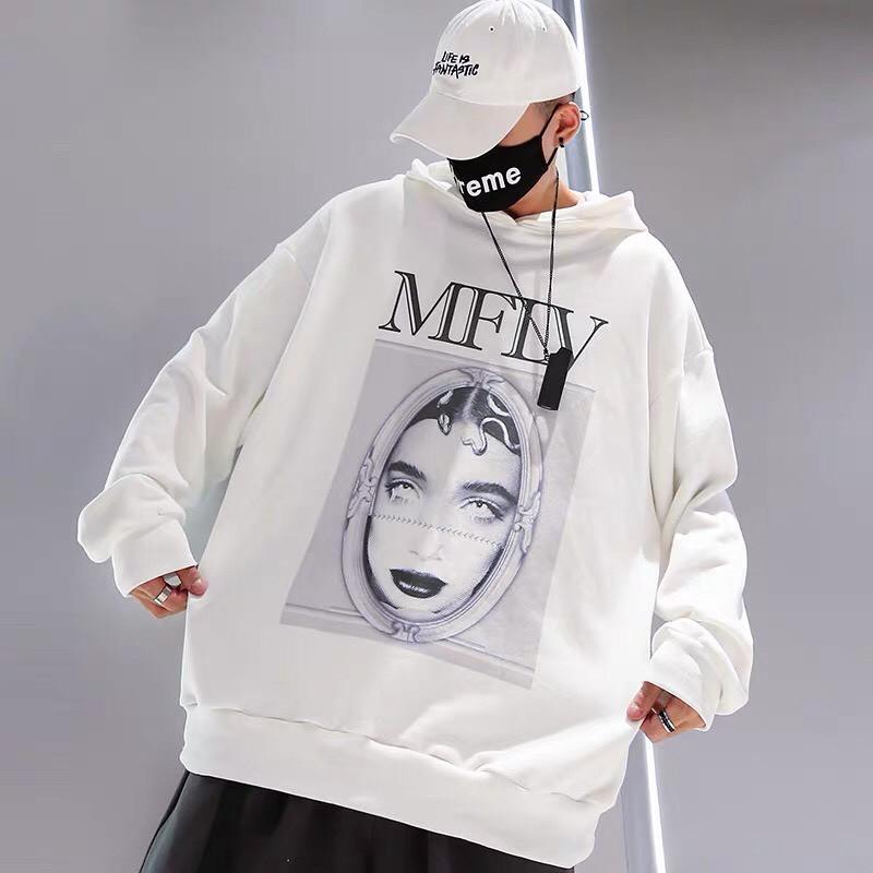 #Được Kiểm Hàng TrướcÁo nỉ hoodie MFLV trắng form rộng - HÀNG SIÊU CẤP