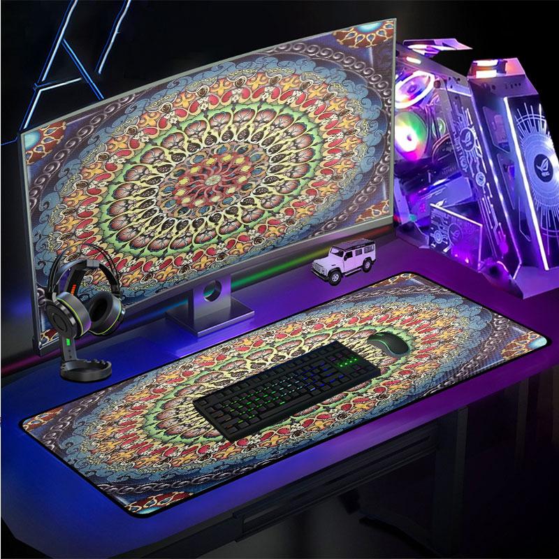 Phong cách mới nhất của Thổ Nhĩ Kỳ Thảm Ba Tư Thổ Nhĩ Kỳ Đèn bầu không khí RGB Phát sáng giao hưởng Bàn di chuột trò chơi quá khổ Tấm lót bàn phím sạc nhanh 15W