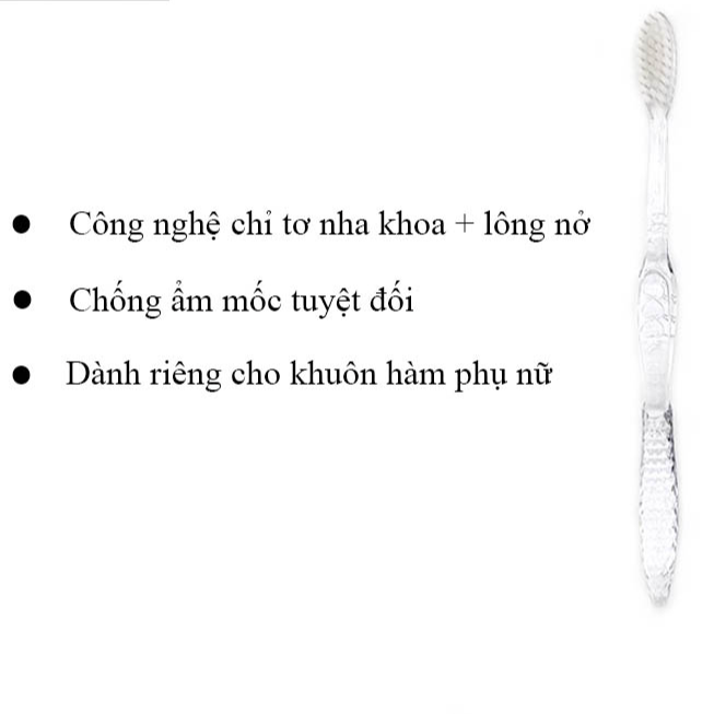 Combo 03 Bàn Chải Đánh Răng LIPZO Crystal Love For Girl Công Nghệ Lông Nở Kết Hợp Chỉ Tơ Nha Khoa Dành Cho Nữ Giới