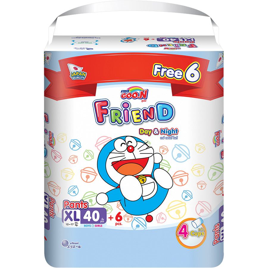 Tã Quần Goon Friend Doremon Gói Cực Đại XL40 (40 Miếng) + Tặng Thêm 6 Miếng Tiết Kiệm Hơn