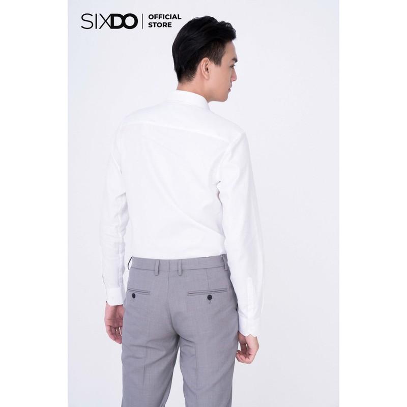 Áo dài tay nam SIXDO Bevis White Shirt 8TL081