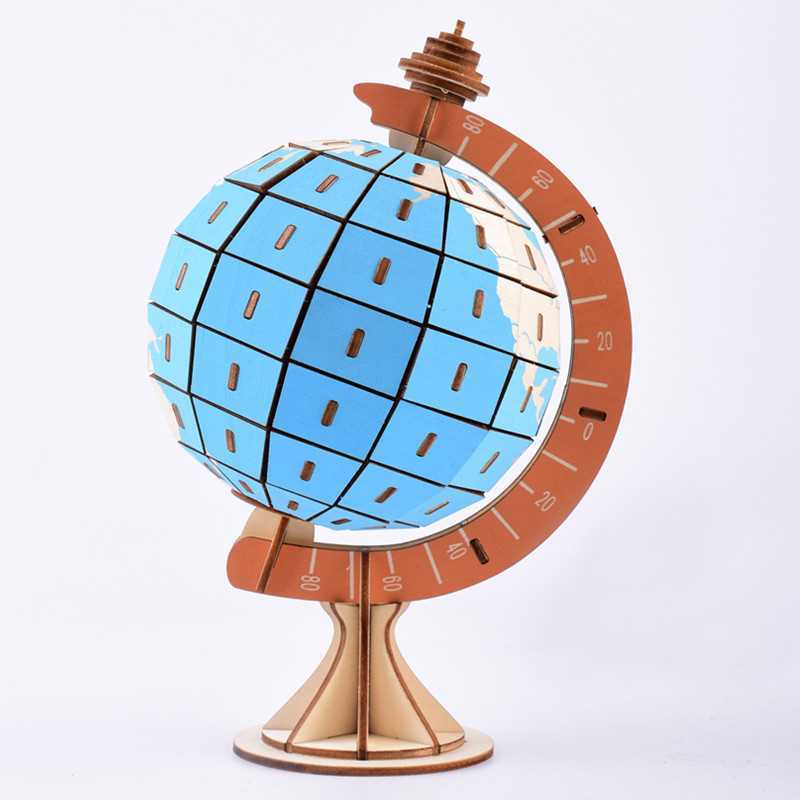 Đồ chơi lắp ráp gỗ 3D Mô hình Trái Đất Globe