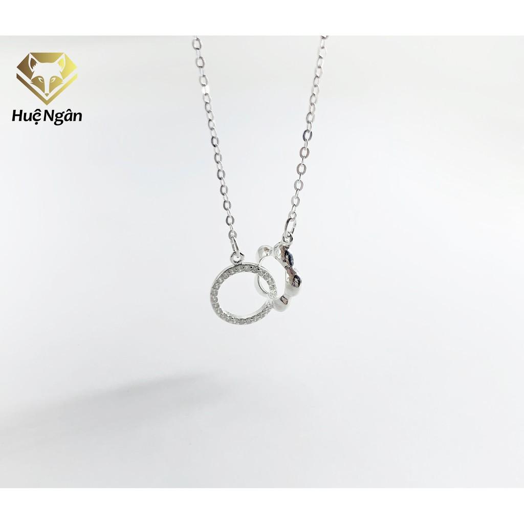Dây chuyền bạc Ý 925 Huệ Ngân - Mặt trăng và sao PP1471