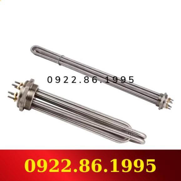 Điện trở nhiệt, Điện trở đun dầu, Điện trở đun nước cục ren inox 304 phi 48 6kw chiều dài 30cm công suất 1
