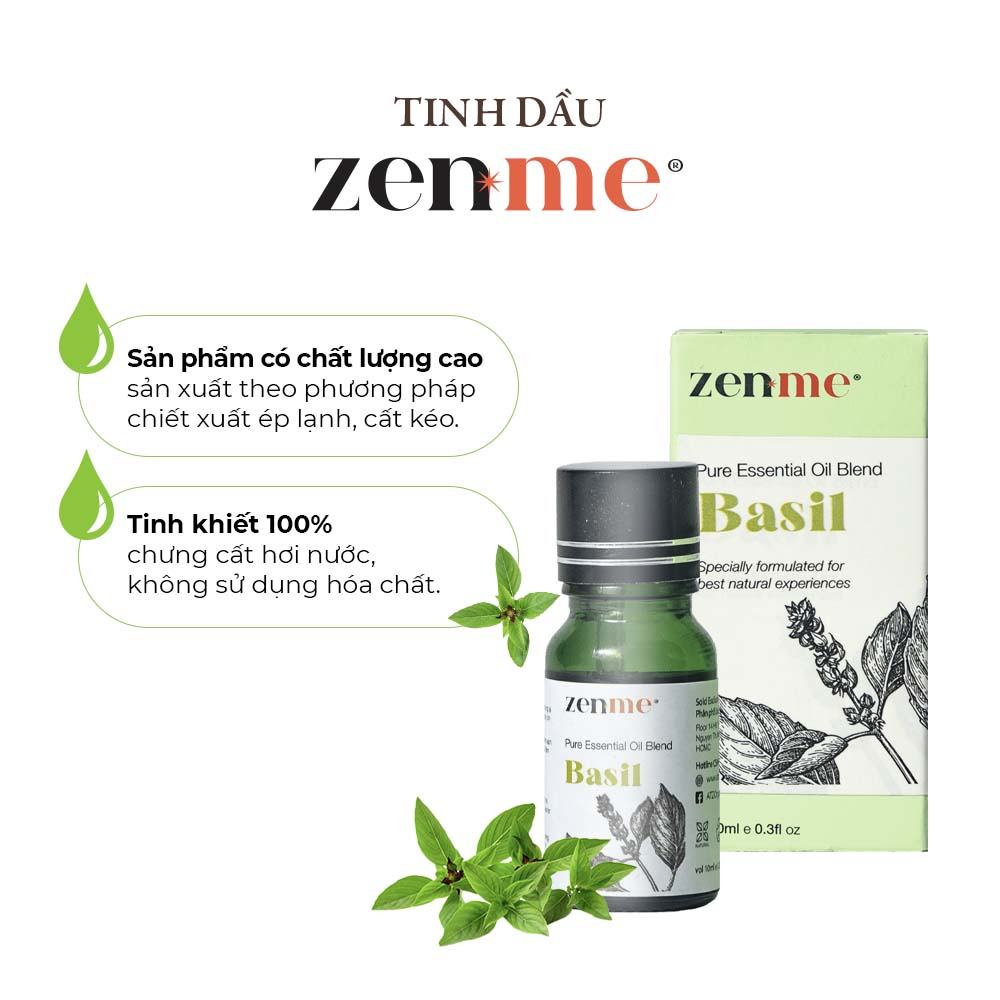 Tinh dầu tinh chất Zenme Húng Quế 10ml giúp kháng khuẩn, thư giãn, giảm lão hóa.