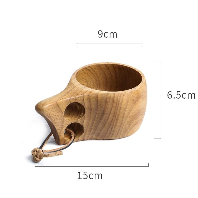 Cốc gỗ ly gỗ Kuksa phong cách Bắc Âu