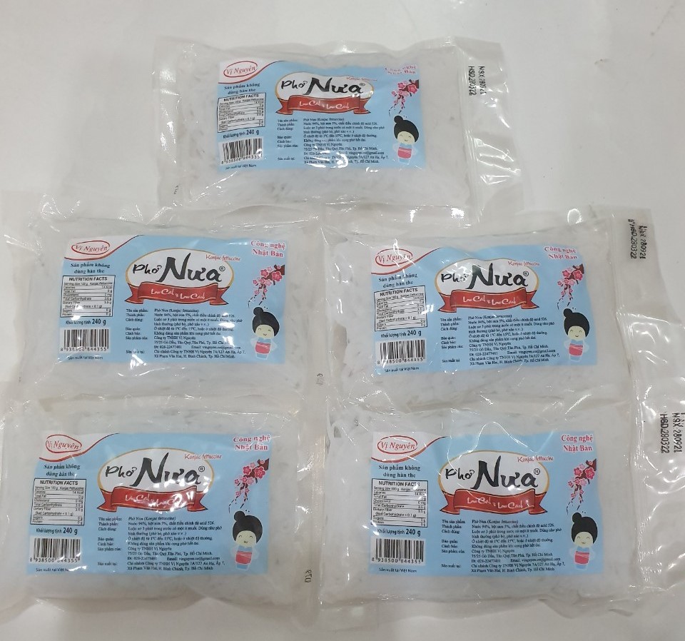Combo 5 Gói Phở Nưa Vị Nguyên 240Gram