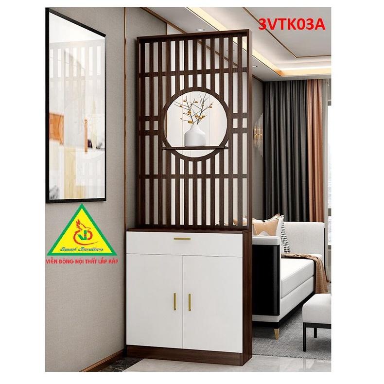 Vách ngăn phòng khách nhà bếp, Tủ kệ vách ngăn phòng 3VTK03 - Nội thất lắp ráp Viễn Đông ADV