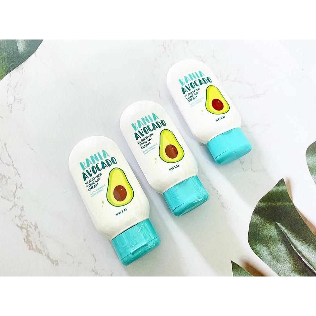 Kem nâng tone trắng da body SWLD Bania Avocado In Shower Tone-Up Cream 100ml