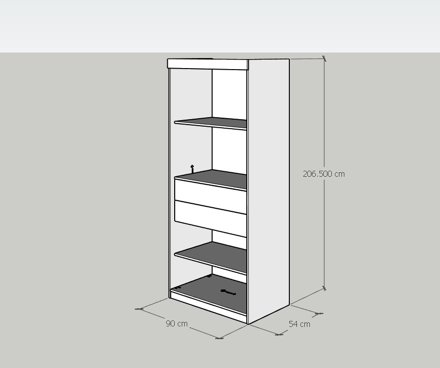 [Happy Home Furniture] CATY, kệ sách 6 tầng - 2 ngăn kéo,  90cm x 55cm x 207cm (DxRxC), KSA_005