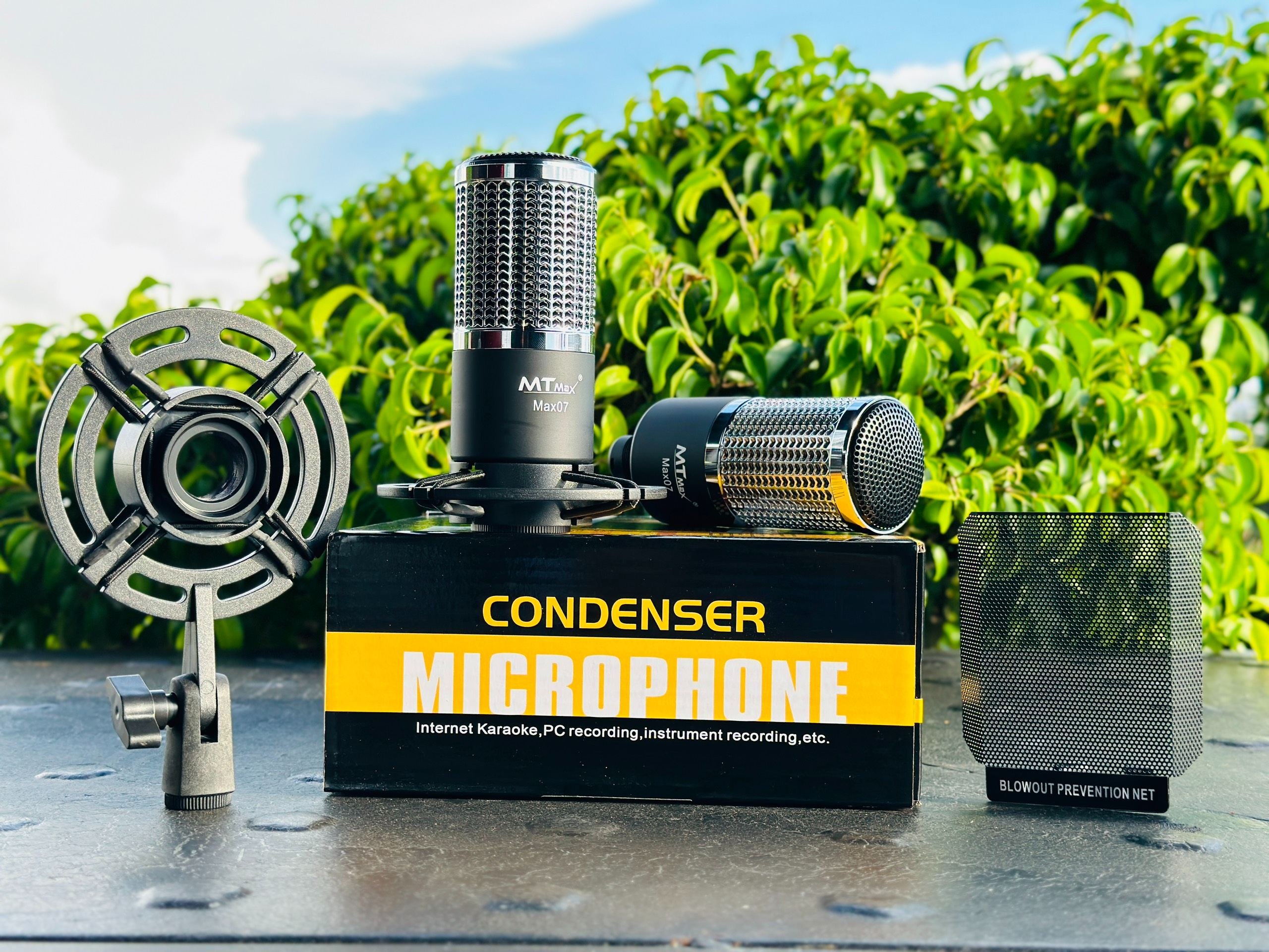 Micro Thu Âm Chính Hãng MTMAX MAX07 - Micro Condenser Livestream Cao Cấp, Hỗ Trợ Nguồn 48V, Âm Thanh Chuẩn Chuyên Nghiệp, Lọc Âm Cực Tốt, Dễ Dàng Sử Dụng. hàng chính hãng