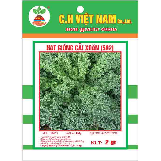 3 Gói Hạt Giống Rau Cải Xoăn (2gr/gói)