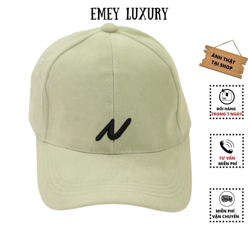 Mũ Lưỡi Trai - Nón Kết Form Unisex Thêu Chữ Thời Trang EMEY LUXURY Kiểu Hàn Quốc Mẫu Mới Nhất 2022