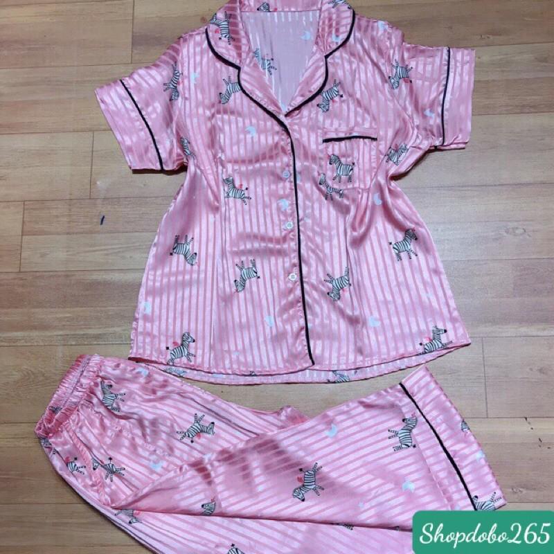 Đồ bộ nữ,đồ ngủ,đồ bộ mặc nhà, đồ bộ pijama lửng vải gấm thời trang