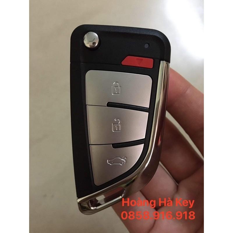 Chìa khoá gập sẵn mạch remote xe Toyota : vios, inova, fortuner,camry, alltiss..