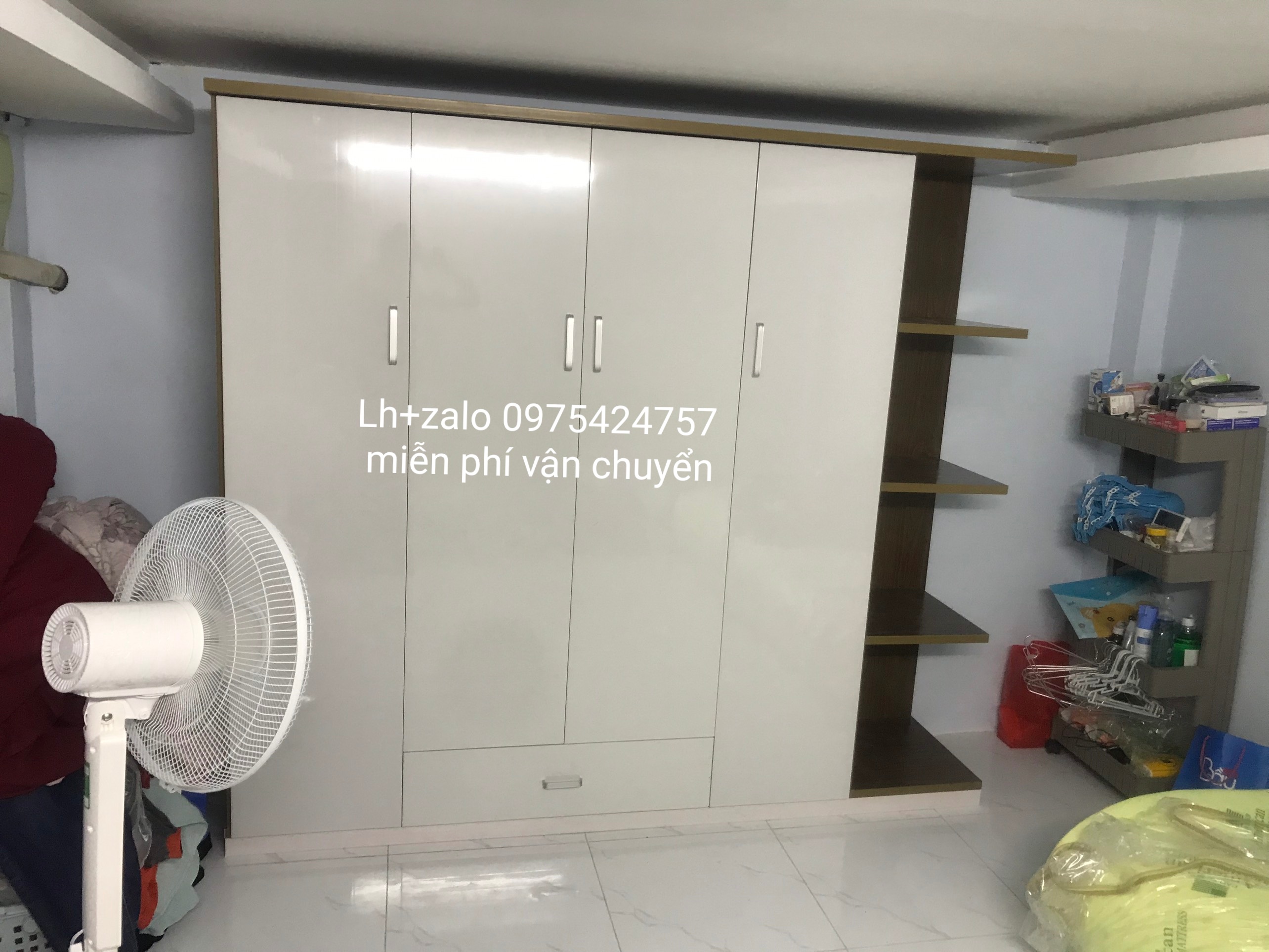 Tủ nhựa đài loan 4 cánh 1 kệ
