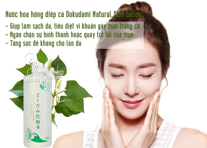 Toner Nước hoa hồng diếp cá Dokudami Natural Skin Lotion Nhật 500ml( không xuất hóa đơn đỏ- không có tem phụ )