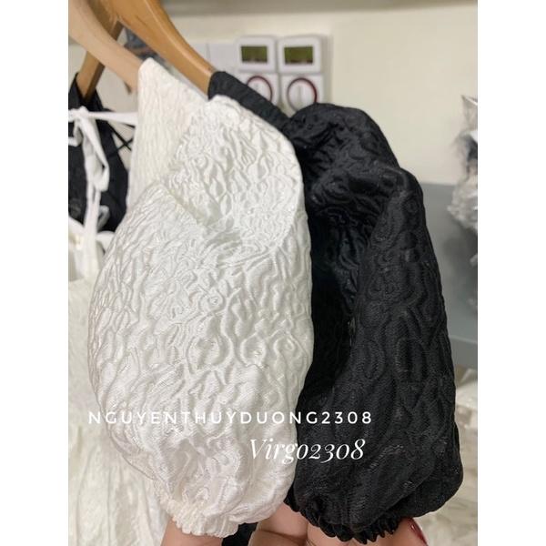VÁY GẤM HOA NỔI TAY BỔNG CỘT DÂY LƯNG SEXY/ĐẦM GẤM HOA NỔI “lovely dress